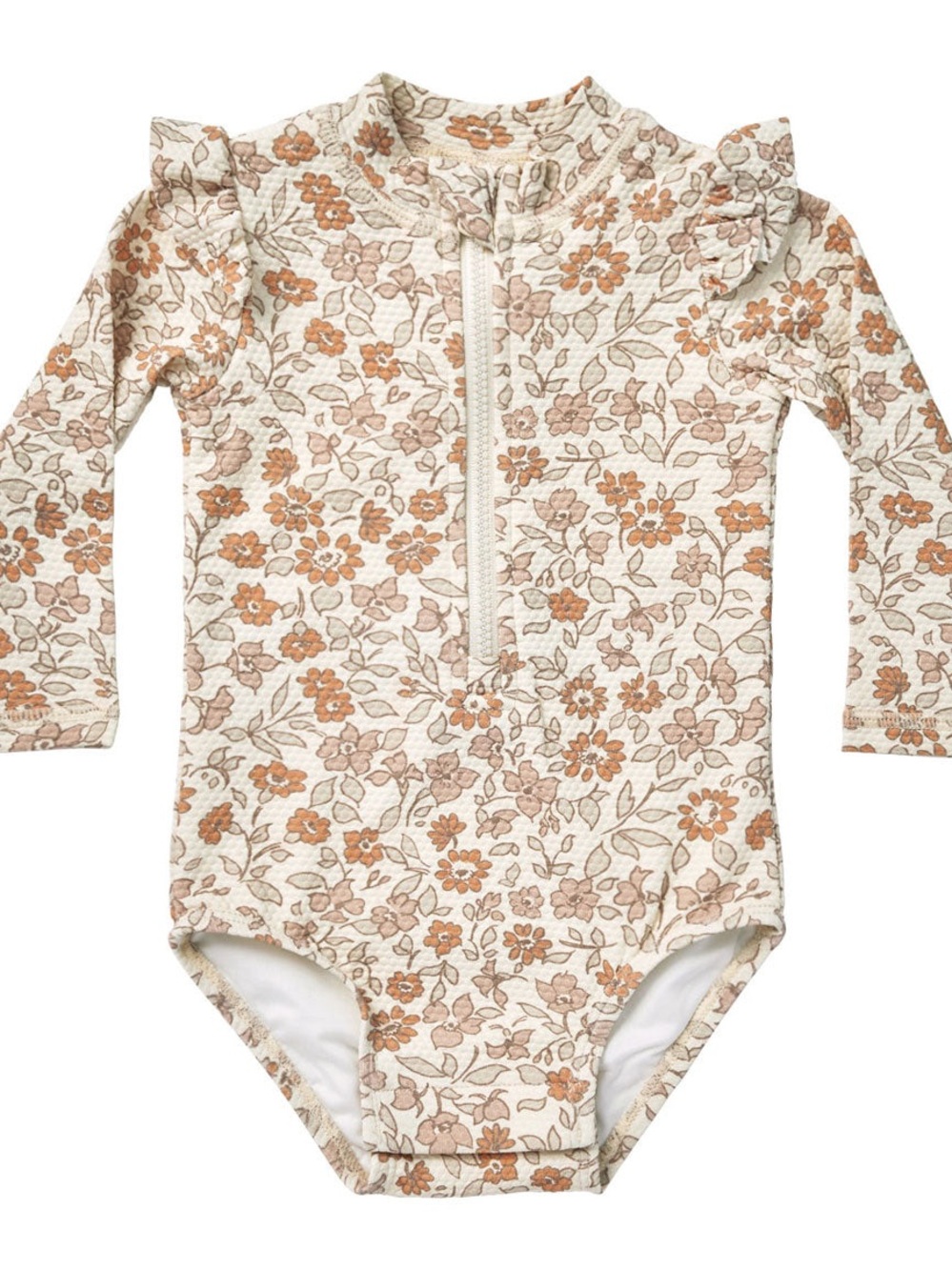 UPF 50+ Quincy Mae 18-24 one piece floral bathing suit / rashguard size 18-24